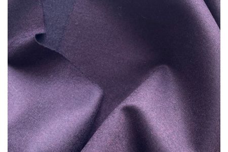 High-End Deep Sunset Plum  Wool Flannel (Made in Italy)