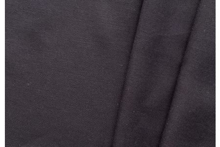 Hefty Somber Charcoal Grey Wool Blend Twill (Made in Italy)