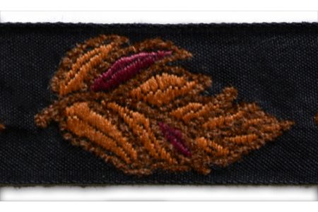 1 1/4" Autumn Leaves Vintage Woven Ribbon